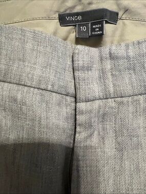 Vince Gray Textured Wool-Blend Trousers